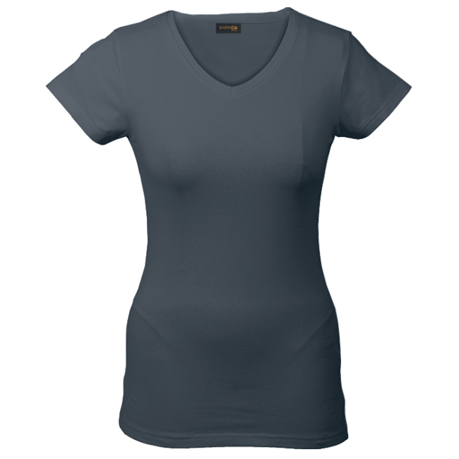 170g Slim Fit V-Neck T-Shirt Ladies - Image 3