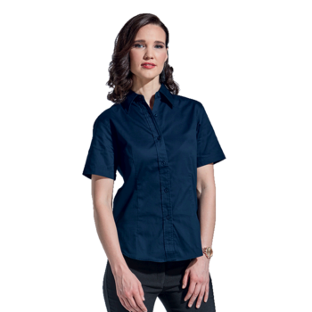 Brushed Cotton Twill Blouse Short Sleeve Ladies